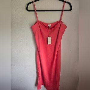 NWT A New Day Coral Sleeveless Slip 90s Style Dress